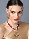 Ruby Green Jadau Pendent Necklace