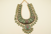 Green Gold Plated and Meenakari Kundan Long Necklace